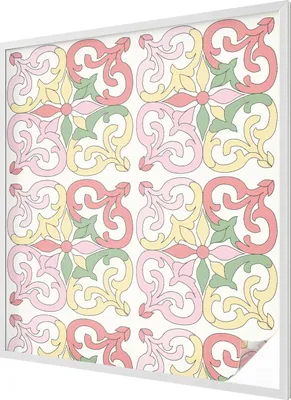 Zdjęcie produktu dla Folia witrażowa - 116x100 cm - wzór witrażowy - nieprzezroczysta dekoracyjna folia do ochrony prywatności - samoprzylepna, ochrona przed promieniowaniem UV - dekoracje kwiatowe