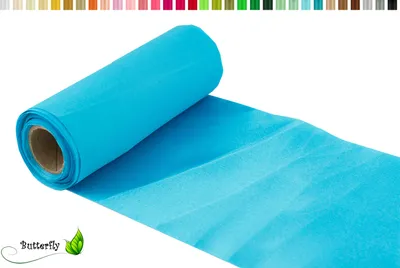 Produktbild von Creativery, Dekorationsband, türkis 340, 15 cm x 9 m, Satin, 100% Polyester, Hot Cut Kanten, einseitig glänzend, ca. 120g/Lfm