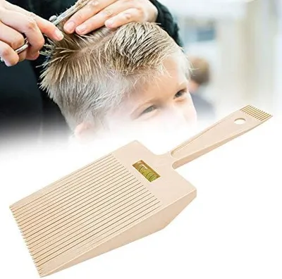 Produktbild von Professioneller Flattopper-Kamm mit Flat-Top-Führung, tragbarer Führungskamm für Salon und Friseur, Schneidwerkzeug-Zubehör für das Haarstyling mit genauem Wasserwaagesystem