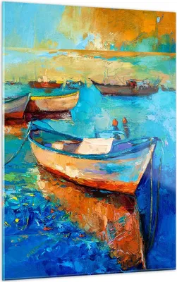 Produktbild von Bilder auf glas - Einteilig - £ódŸ Hafen Bunt - 50x70cm - Glasbilder - Wandbilder - Bilder - zum Aufhängen bereit - Wanddekoration aus Glas - Glas Bilder - Wandbild auf Glas - GPA50x70-4160