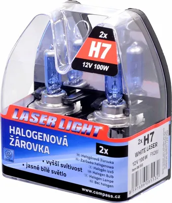 Produktbild von Kompass Birne 12V H7 100W PX26d WEISS LASER 2ks