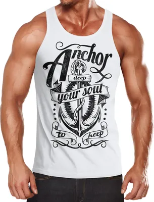 Produktbild von Anker Herren Tank-Top Shirt Aufdruck Neverless®  XXL