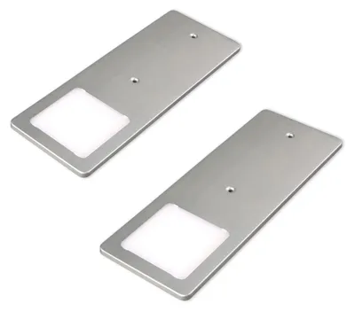 LED Unterbauleuchte silber 5W, Set aus 2, neutralweiß