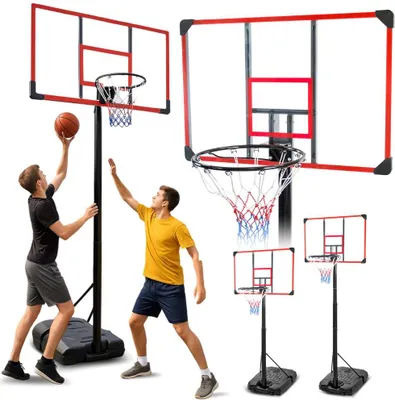 Produktbild von Freistehender Basketballkorb mit Outdoor-Backboard, höhenverstellbar