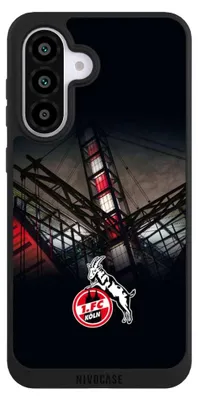 Produktbild von NIVOCASE Handyhülle für Samsung Galaxy A56 5G  Hülle NIVOpure Case Schwarz 1. FC Köln Offizielles Lizenzprodukt Stadion