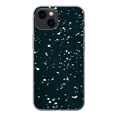 Produktbild von MuchoWow® Handyhülle Schutzhülle Hülle für iPhone 13 mini Polka dots - Schwarz - Weiß Silikon Softcase Handy Hülle - Softcase