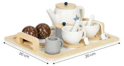 Obrázek produktu pro ECOTOYS W10B318B Dřevěná čajová sada 17 dílů