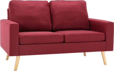 Produktbild von vidaXL 2-Sitzer-Sofa Weinrot Stoff