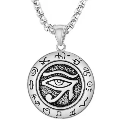Produktbild von Elegante Silber Halskette Eye mit antikem Anhänger KP33485