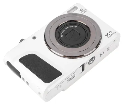 Zdjęcie produktu dla Aparat cyfrowy 4K z odchylanym ekranem o przekątnej 2,88 cala, rozdzielczością 56 MP, funkcją rozpoznawania twarzy, 10-krotnym zoomem optycznym, 6-krotnym zoomem cyfrowym i lampą błyskową do fotografowania
