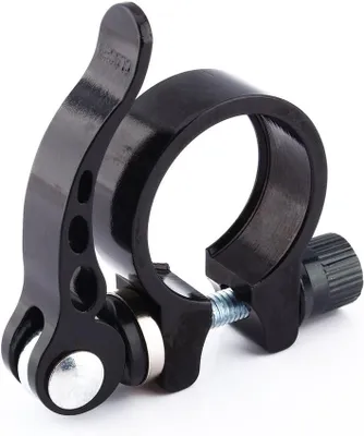 Imagen del producto de Abrazadera para sillín de bicicleta, aluminio, 31,8 mm/34,9 mm, con cierre rápido, para bicicletas de montaña