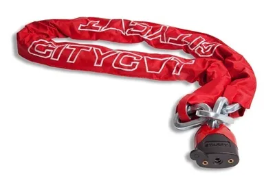 Obrázok produktu pre Reťazový zámok Citycat s nylonovým krytom 1500 x 12,5 mm červený