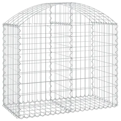 Produktbild von vidaXL Gabione mit Hochbogen 100x50x80/100 cm Verzinktes Eisen