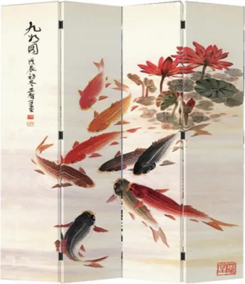 Image de Fine Asianliving Paravent Séparation de pièce Mur espagnol Room Divider Séparateur de pièce Protection visuelle Japonais Oriental Chinois L160xH180cm Toile imprimée double face Asiatique