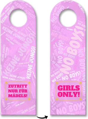 Produktbild von Türhänger in pink - Zutritt nur für Mädels! - Girls Only! Türhänger Türschild