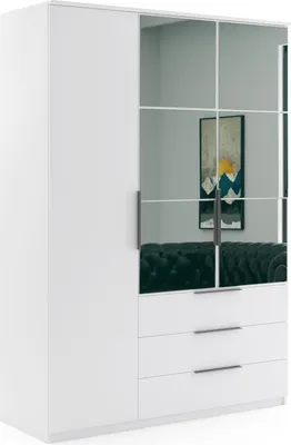 Produktbild von FurMeb24 Schrank FLORENCJA 150X245 cm Kleiderschrank mit Spiegel - Wei
