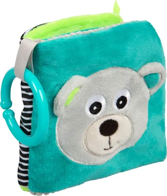 Immagine prodotto di Canpol babies Orsetto di peluche con libro frusciante e clip - turchese
