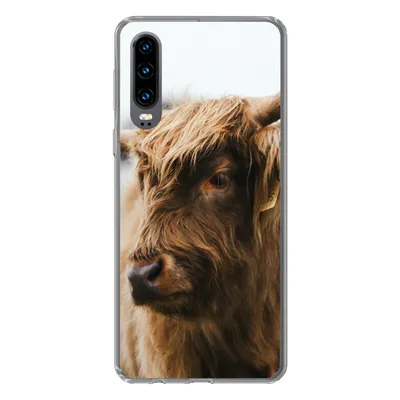 Produktbild von MuchoWow® Handyhülle Schutzhülle Hülle für Huawei P30 Schottischer Highlander - Tiere - Hörner Silikon Softcase Handy Hülle - Kartenbesitzer