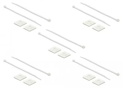 Zdjęcie produktu dla DELOCK Befestigungssockel 25 x 25 mm mit Kabelbinder weiß