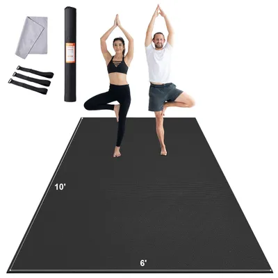 Immagine prodotto di Tappetino per il fitness - Tappetino per lo yoga - Tappetino per l'allenamento - Tappetino per il Pilates - Tappetino per la palestra - Formato grande: 305x183 cm