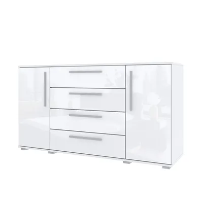 Produktbild von Marlux Meble Kommode R2 mit 2 Türen und 4 Schubladen 160 cm breit Aufbewahrungskommode Hochglanz Modernes Design Sideboard Schubladenschrank Aufbewahrungsschrank Schrank