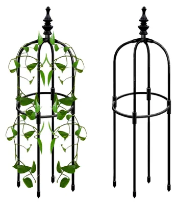 Produktbild von Rankgitter für den Garten, Obelisk, Metall, Kletterpflanzenstütze – Turmrankenstütze 90/120/150 cm