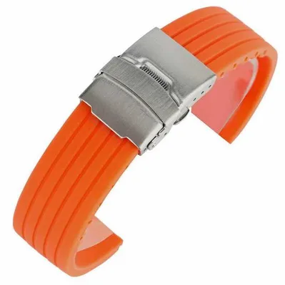 Produktbild von 22 mm siliconen Armband - Wasserfest - Modell B - Orange