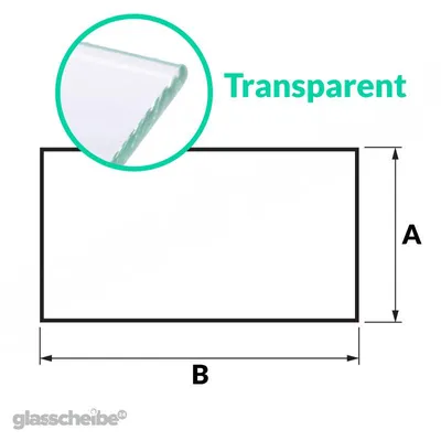 Produktbild von Tischglas ESG Klarglas 1600 x 800 x 5 mm | Rechteckige Glasplatte | Sicherheitsglas