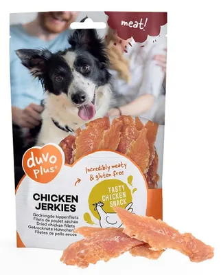 Productafbeelding van Duvo+ Kip jerky hondensnack | graan- en glutenvrij | 100 g 400 gram
