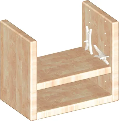 Produktbild von Fachbodenklemme (Regalbodenklemme) Bohr ø 5 mm Kunststoff natur 100 Stück