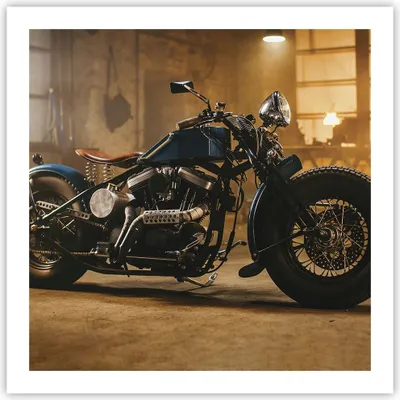 Produktbild von Poster - Poster ohne Rahmen - Motorrad Motor - 60x60 cm - Wand Bild - Wanddeko - Wandbilder - Kunstposter - Wandposter - Bilder - Kunstdruck - Wanddekoration - Wandbild - P2XAC60x60-4233