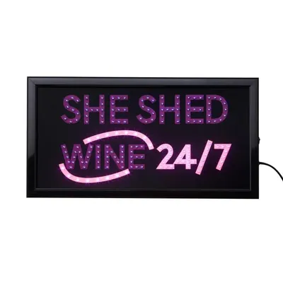 Produktbild von LED Schild She-Shed 50 x 25 cm - LED Neon Schild - LED lichtschild - LED Dekoration - Werbeschilder für draußen -