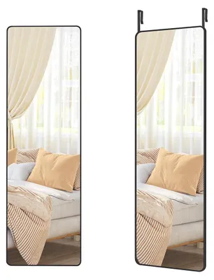 Image de Miroir mural sur pied - verre trempé - aluminium - 120 x 40 cm - 4,2 kg