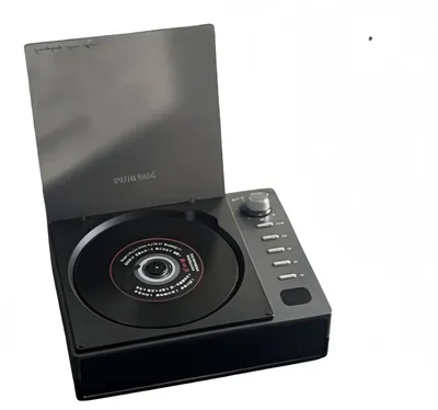 Obrázok produktu pre Kompaktný CD prehrávač – prenosný – Bluetooth – Hi-Fi stereo – USB/AUX – integrovaný reproduktor – čierny