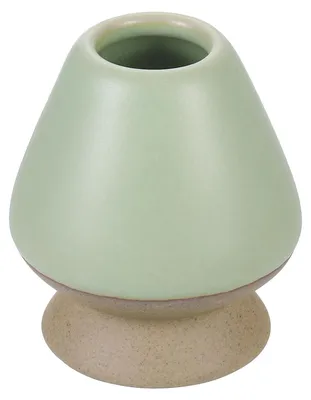 Produktbild von Keramik Chasen Ständer - Matcha Besen Halter - Teezeremonie Zubehör - 66 mm Höhe - Grau-Grün
