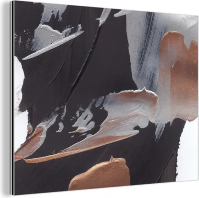 Obrázok produktu pre Nástenná dekorácia Kovový kovový obraz Wall Art 120x90cm Abstraktné - Farba - Zlatá Muchowow Hliníkové obrazy