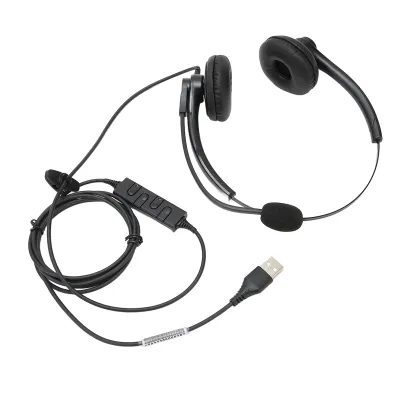 Produktbild von Kabelgebundenes Telefon-Headset,Kabelgebundenes Telefon-Headset,Business-Kopfhörer,Binauraler Business-Kopfhörer,Büro-Kopfhörer mit Mikrofon,Headset für den Kundenservice