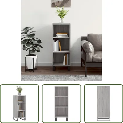 Produktbild von The Living Store Sideboard Grau Sonoma 34,5x32,5x90 cm Holzwerkstoff