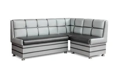 Produktbild von Eckbank "Korsika" Sitzbank 213x142 cm Essecke Kunstleder Grau / Schwarz mit Stauraum