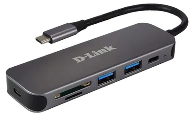 Image de D-Link DUB-2325  6-in-1 USB-C Hub mit HDMI/USB-PD/SD-Reader retail