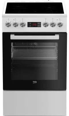 Image de Cuisinière vitrocéramique 60l 4 feux blanc - Beko - FSE57302GWC -