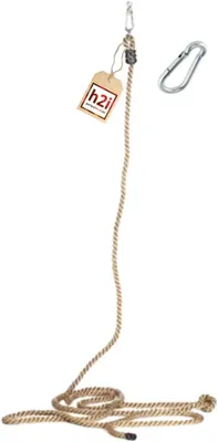 Produktbild von Kletterseil für Kinder | Klettertau mit 1 Knoten | Knotenseil für Spielturm, Baumhaus & Kletterturm | Seil inkl. Sicherungsring & Karabiner | 4 Meter