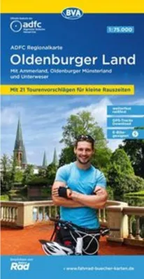 Produktbild von BVA ADFC Regionalkarte Oldenburger Land, mit Knotenpunkten 1:75.000