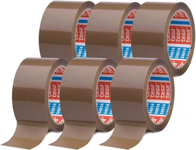 Produktbild von Tesa 64014 Klebeband, geräuscharmes Paketklebeband braun, 1 Rolle zu 66m