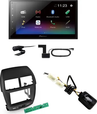 Produktbild von Pioneer DMH-A340DAB USB Bluetooth MP3 USB Einbauset für Mitsubishi ASX bis 2014