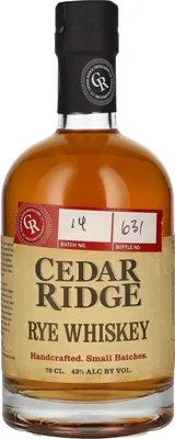Produktbild von Cedar Ridge RYE WHISKEY 43% Vol. 0,7l