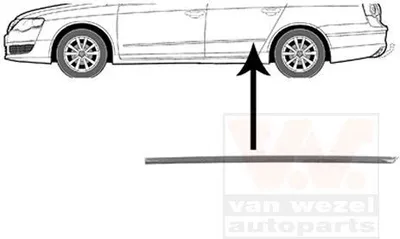 Produktbild von VAN WEZEL Zierleiste für die Tür Hinten Links Leiste für VW Passat Variant (3C5) 5839405