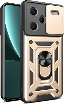 Image de Etui pour Xiaomi Redmi Note 13 Pro+, étui en silicone avec anneau de protection, protection de l'appareil photo, or