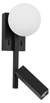 Obrázek produktu pro Nova Luce JOLINE LED nástěnné světlo černé 8W neutrální bílé 14x10x26cm 9919530