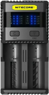 Produktbild von Nitecore SC2 - 3 A Zwei-Schacht-Ladegerät Li-Ion NiCd / NiMh